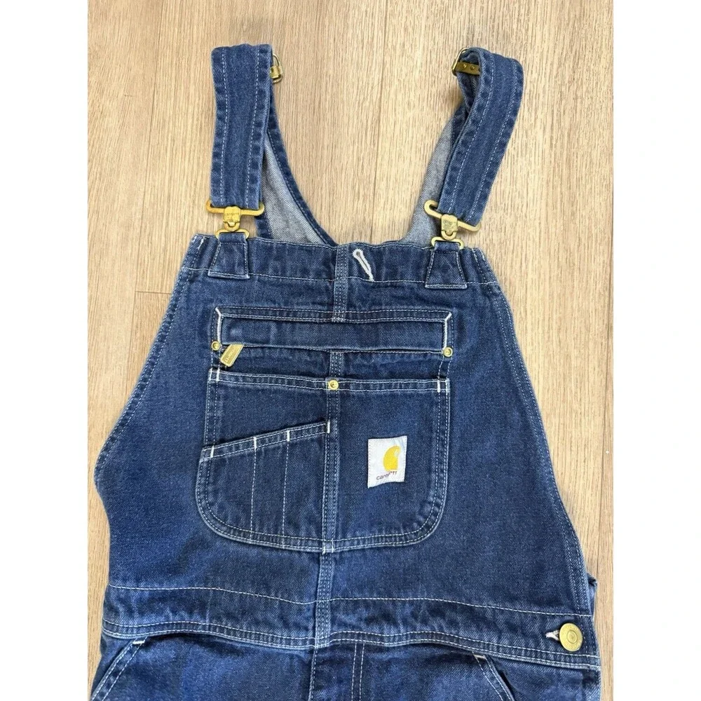 Carhartt Denim Big Overalls 32x30 Men’s Blue Workwear OR4672-M (READ)